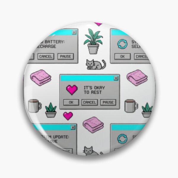 Item preview, Y2K Retro Tech Mental Health and Positive Self-Care Chart designed and sold by sbsteam2000.