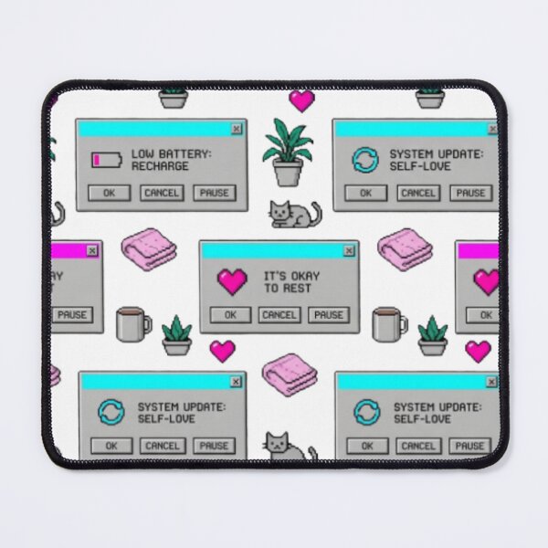 Item preview, Y2K Retro Tech Mental Health and Positive Self-Care Chart designed and sold by sbsteam2000.