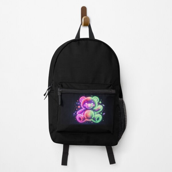 Item preview, Teddy Glow in the Dark Rainbow Galaxy Teddy Bear Illustration designed and sold by TheModernMuslimchibi&more .