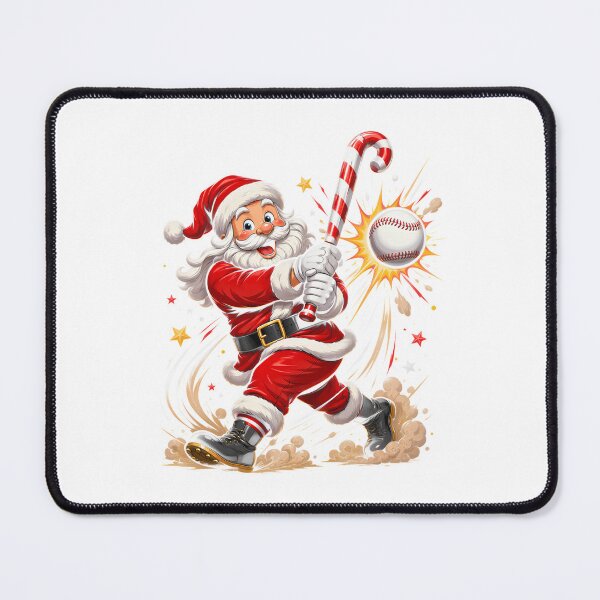 Item preview, Funny Santa Claus Baseball Player Candy Cane Bat designed and sold by DYAFLK.