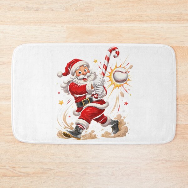 Item preview, Funny Santa Claus Baseball Player Candy Cane Bat designed and sold by DYAFLK.
