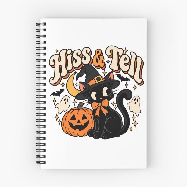 Item preview, Hiss and Tell | Black Cat Halloween designed and sold by coastalquillco.
