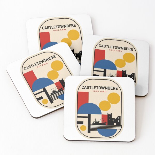 Item preview, Retro Castletownbere Bauhaus Geometric Skyline designed and sold by k3rstman1.