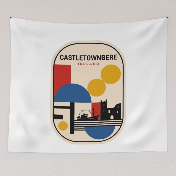 Item preview, Retro Castletownbere Bauhaus Geometric Skyline designed and sold by k3rstman1.