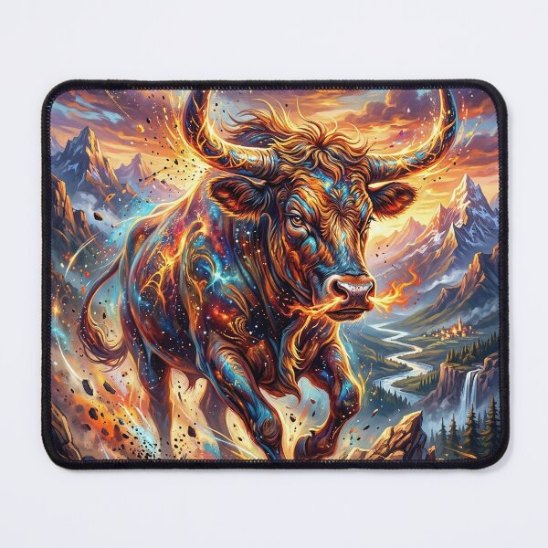 Item preview, Psychedelic Cow - Dramatic Fantasy Art designed and sold by Lucid Dream Pixel.