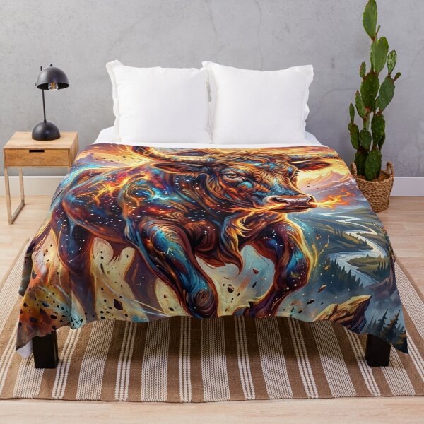 Item preview, Psychedelic Cow - Dramatic Fantasy Art designed and sold by Lucid Dream Pixel.