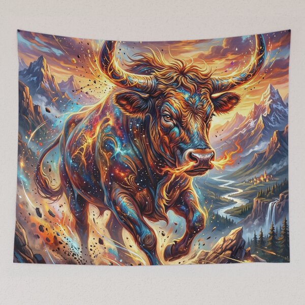 Item preview, Psychedelic Cow - Dramatic Fantasy Art designed and sold by Lucid Dream Pixel.