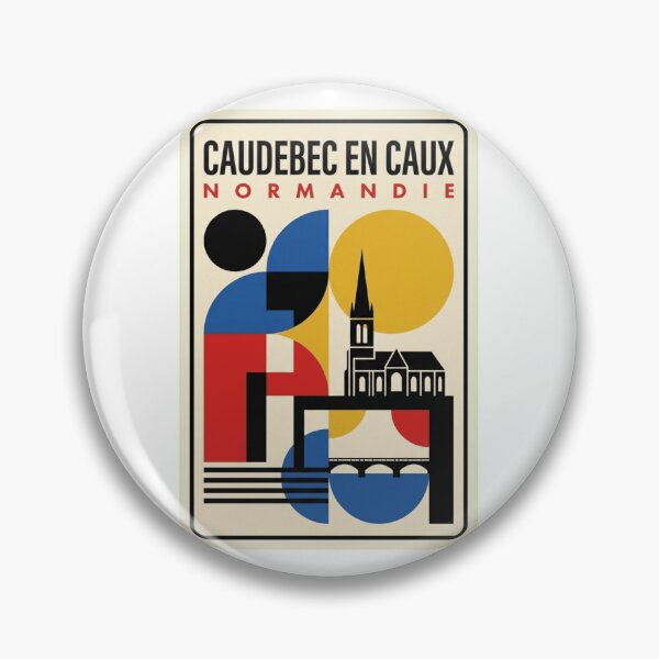 Item preview, Retro Caudebec En Caux Bauhaus Geometric Skyline designed and sold by k3rstman1.