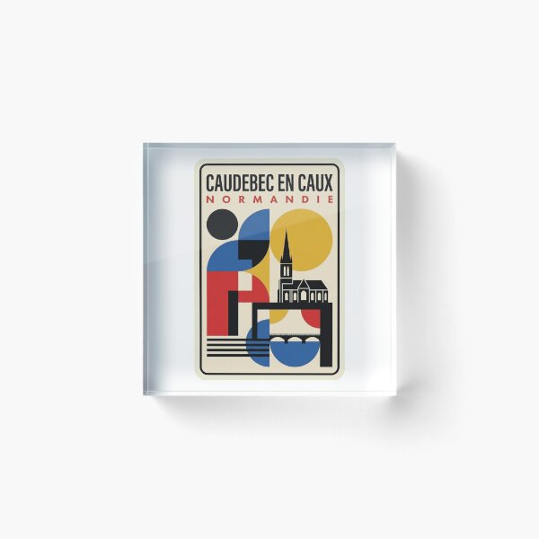 Item preview, Retro Caudebec En Caux Bauhaus Geometric Skyline designed and sold by k3rstman1.
