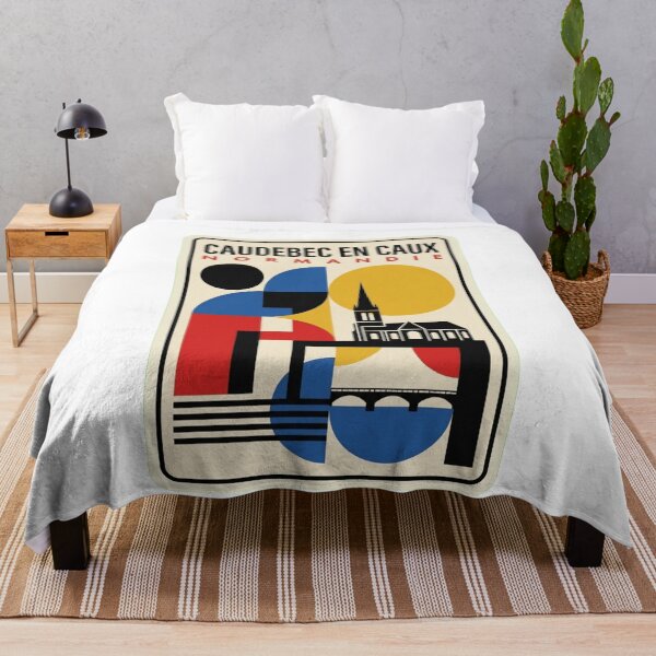 Item preview, Retro Caudebec En Caux Bauhaus Geometric Skyline designed and sold by k3rstman1.
