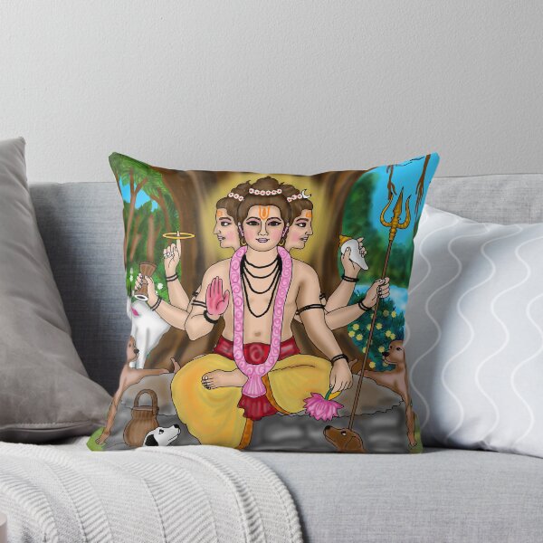 Item preview, Dattatreya Digital Drawing | Hindu Deity Spiritual Artwork designed and sold by Harshit_Digital_Arts.