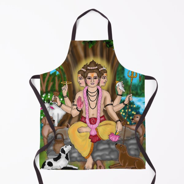 Item preview, Dattatreya Digital Drawing | Hindu Deity Spiritual Artwork designed and sold by Harshit_Digital_Arts.
