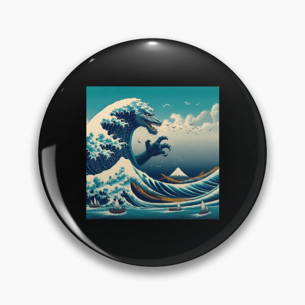 Item preview, Godzila Kanagawa Wave designed and sold by MargarettaYeage.