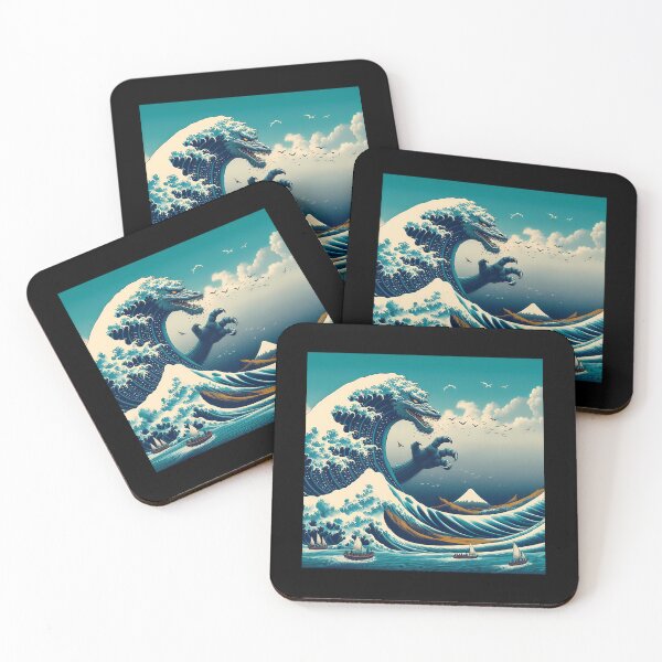 Item preview, Godzilla Kanagawa Wave designed and sold by MargarettaYeage.