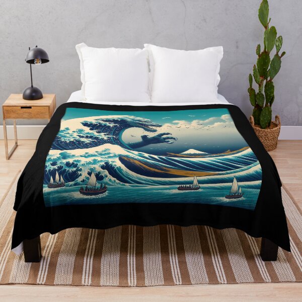 Item preview, Godzilla Kanagawa Wave designed and sold by MargarettaYeage.