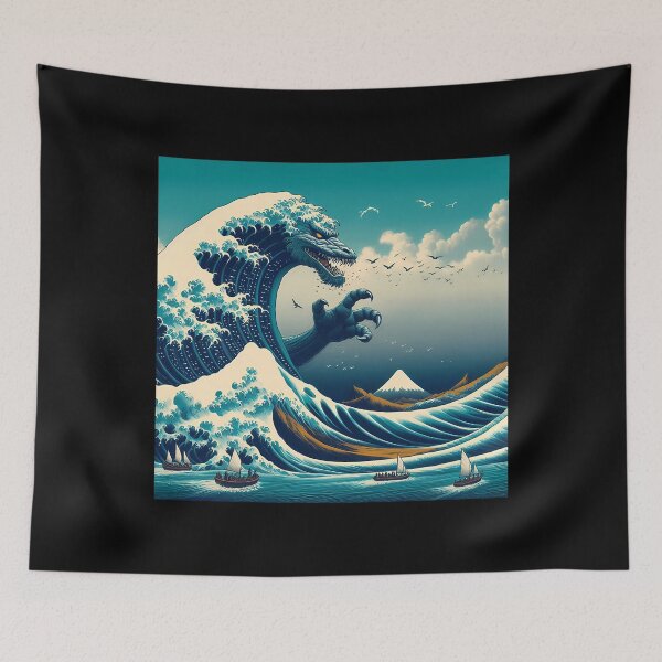 Artikelvorschau, Godzilla Kanagawa Welle entworfen und verkauft von MargarettaYeage.