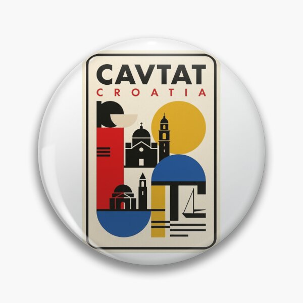 Item preview, Retro Cavtat Bauhaus Geometric Skyline designed and sold by k3rstman1.