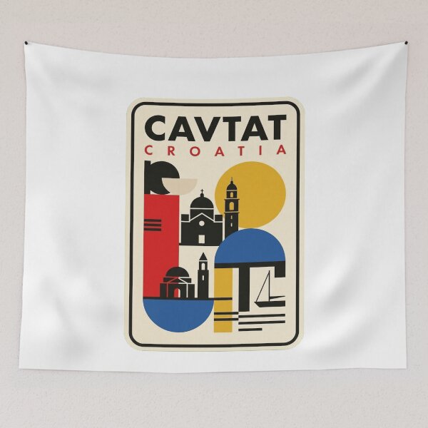 Item preview, Retro Cavtat Bauhaus Geometric Skyline designed and sold by k3rstman1.