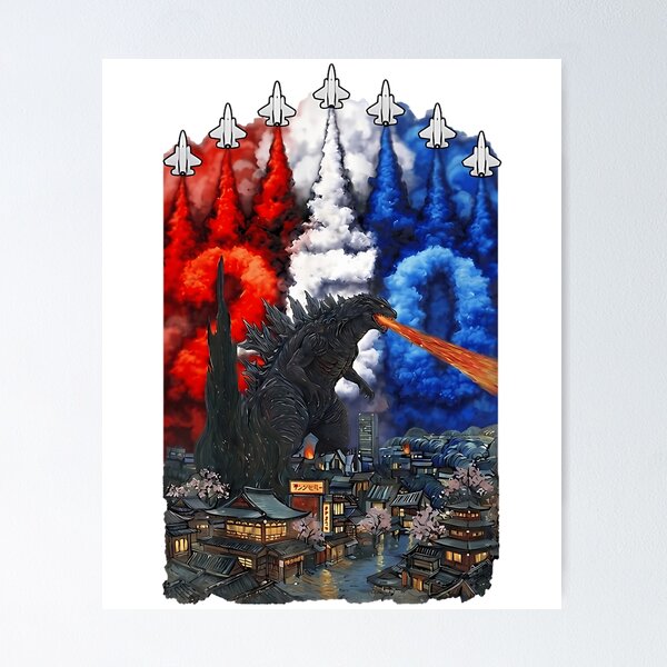 Item preview, Kaiju Monster Japanese Vangogh Starrynight Vintage 250Th Fire designed and sold by MargarettaYeage.