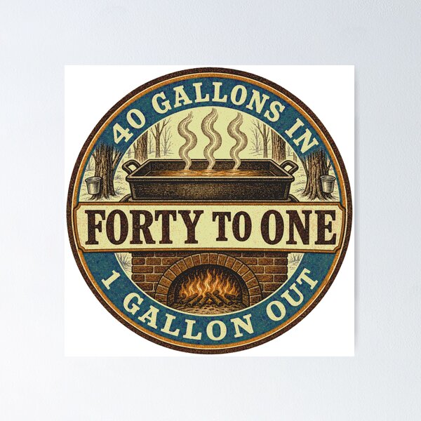 Item preview, Forty To One Maple Syrup Sugarmaker Emblem Vintage designed and sold by BoosterShop.