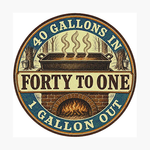 Item preview, Forty To One Maple Syrup Sugarmaker Emblem Vintage designed and sold by BoosterShop.