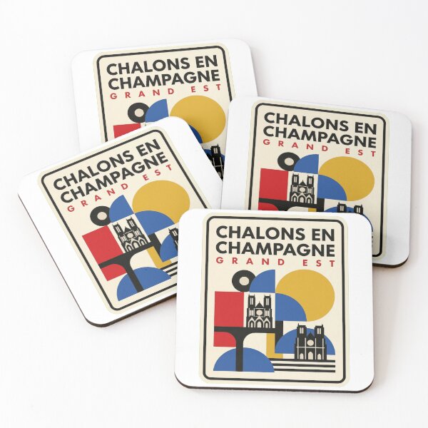 Item preview, Retro Chalons En Champagne Bauhaus Geometric Skyline designed and sold by k3rstman1.