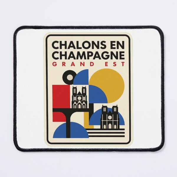 Item preview, Retro Chalons En Champagne Bauhaus Geometric Skyline designed and sold by k3rstman1.
