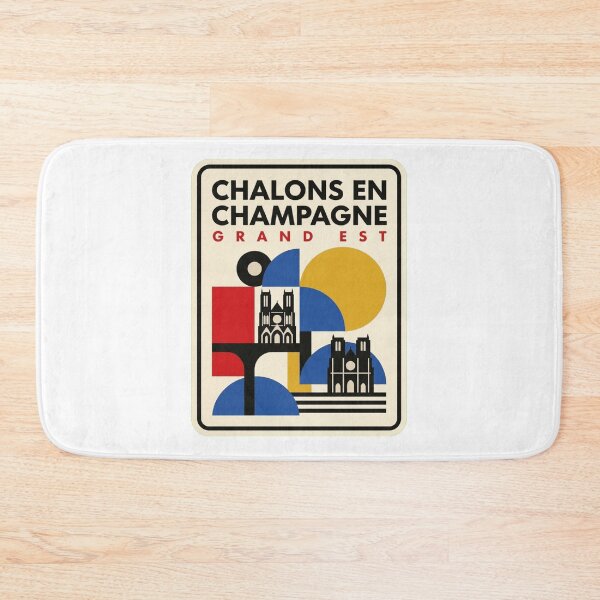 Item preview, Retro Chalons En Champagne Bauhaus Geometric Skyline designed and sold by k3rstman1.