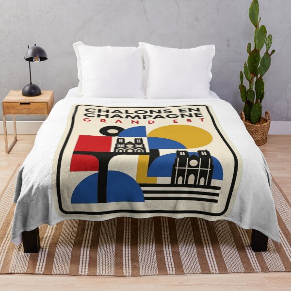 Item preview, Retro Chalons En Champagne Bauhaus Geometric Skyline designed and sold by k3rstman1.