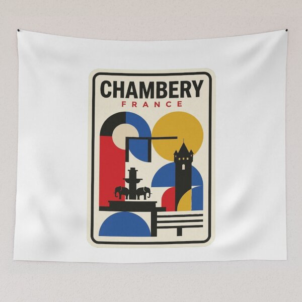 Item preview, Retro Chambery Bauhaus Geometric Skyline designed and sold by k3rstman1.
