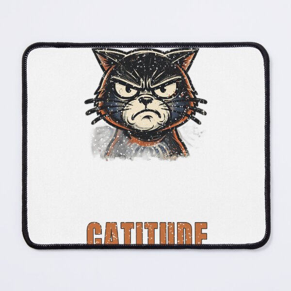 Item preview, Cattitude Funny Grumpy Cat T-Shirt designed and sold by Worn and Witty.