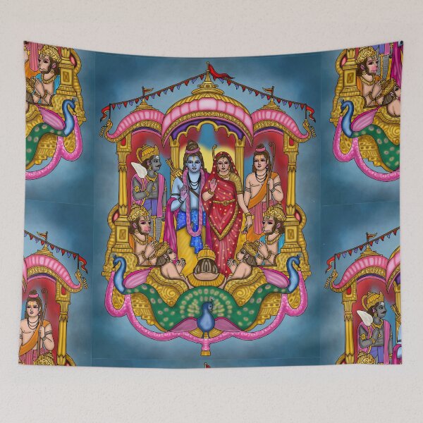 Item preview, Sita Ram Digital Drawing | Lord Rama and Goddess Sita Hindu Artwork designed and sold by Harshit_Digital_Arts.