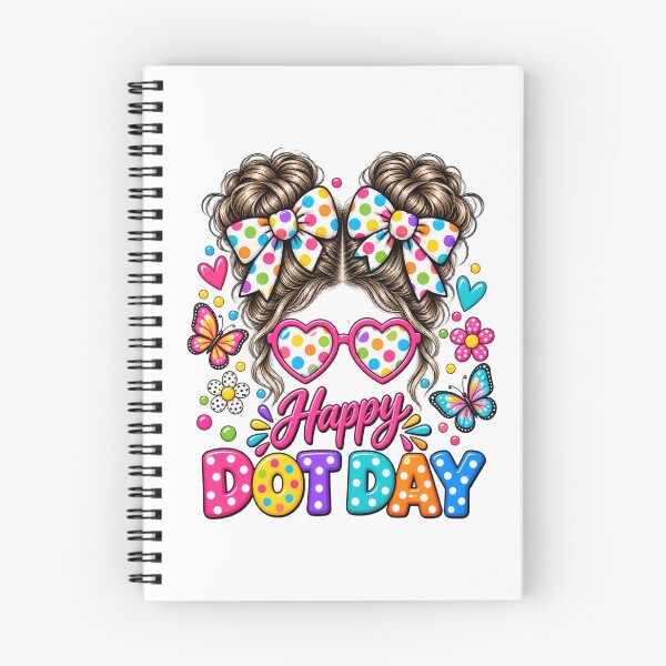 Item preview,  Happy Dot Cute Messy Bun Colorful Polka Dot Girl designed and sold by 76Valeria.