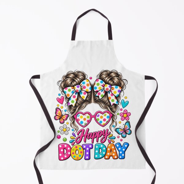 Item preview, Happy Dot Cute Messy Bun Colorful Polka Dot Girl designed and sold by 76Valeria.