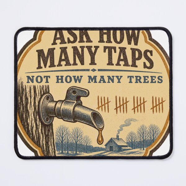 Item preview, Ask How Many Taps maple syrup tap emblem designed and sold by BoosterShop.