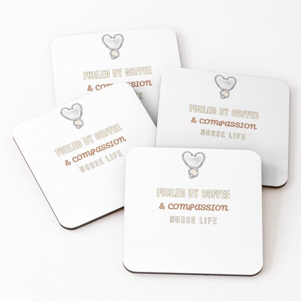 Item preview, Fueled by Coffee and Compassion Nurse Life T-Shirt designed and sold by Worn and Witty.