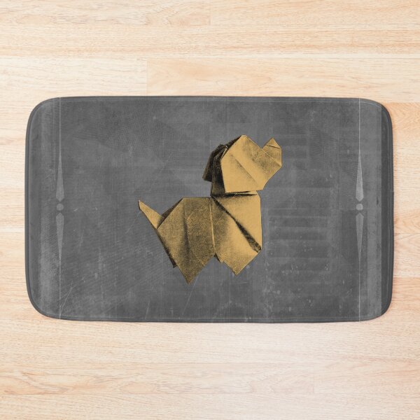 Item preview, Folded Yellow Paper Origami Dog Geometric Sculpture designed and sold by Ghoul Enterprises.