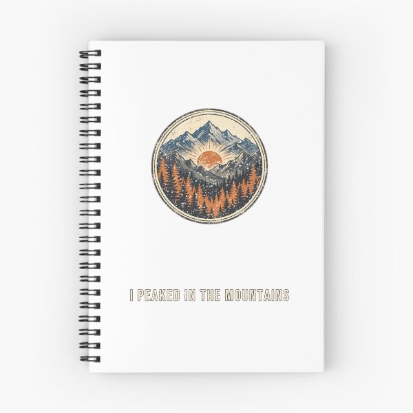 Item preview, I Peaked in the Mountains Funny Hiking Mountain Badge T-Shirt designed and sold by Worn and Witty.