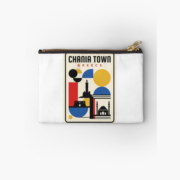 Item preview, Retro Chania Town Bauhaus Geometric Skyline designed and sold by k3rstman1.