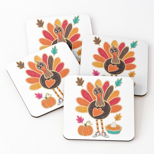 Item preview, Funny Thanksgiving Turkey Autumn Leaves Pumpkin Pie Sketch designed and sold by JessArty ⭐⭐⭐⭐⭐.