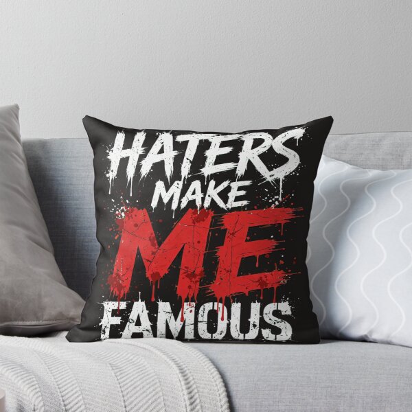 Item preview, HATERS MAKE ME FAMOUS - Red White Grunge Splatter Streetwear designed and sold by VYBE DARK Studio.