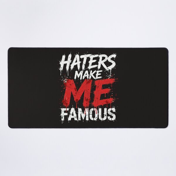 Item preview, HATERS MAKE ME FAMOUS - Red White Grunge Splatter Streetwear designed and sold by VYBE DARK Studio.