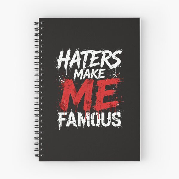 Item preview, HATERS MAKE ME FAMOUS - Red White Grunge Splatter Streetwear designed and sold by VYBE DARK Studio.