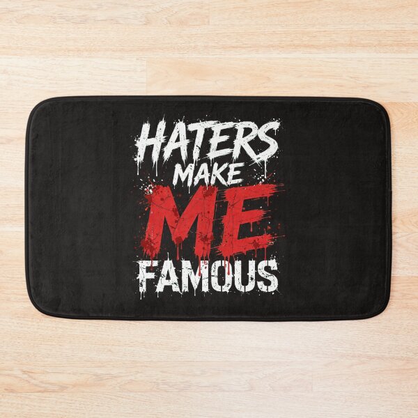 Item preview, HATERS MAKE ME FAMOUS - Red White Grunge Splatter Streetwear designed and sold by VYBE DARK Studio.