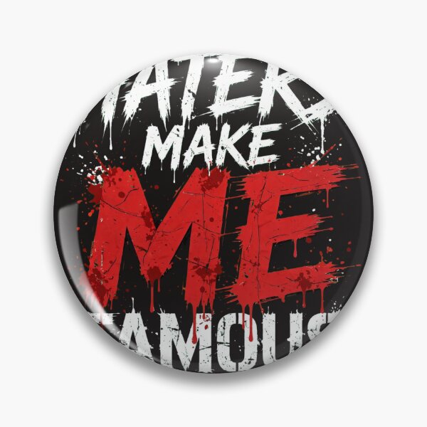 Item preview, HATERS MAKE ME FAMOUS - Red White Grunge Splatter Streetwear designed and sold by VYBE DARK Studio.