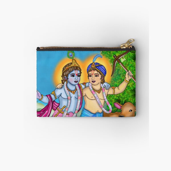 Item preview, Krishna Balram Digital Drawing | Hindu Brothers Spiritual Artwork designed and sold by Harshit_Digital_Arts.
