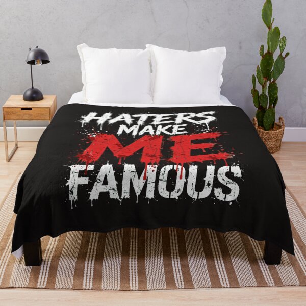 Item preview, HATERS MAKE ME FAMOUS - Red White Grunge Splatter Streetwear designed and sold by VYBE DARK Studio.