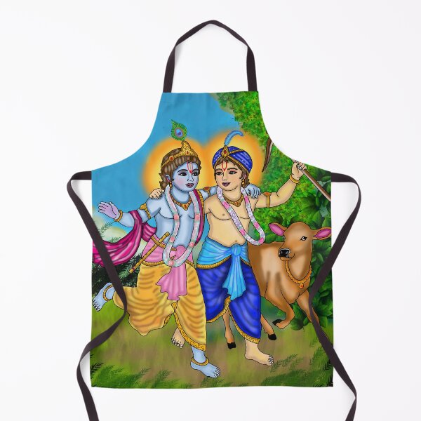Item preview, Krishna Balram Digital Drawing | Hindu Brothers Spiritual Artwork designed and sold by Harshit_Digital_Arts.