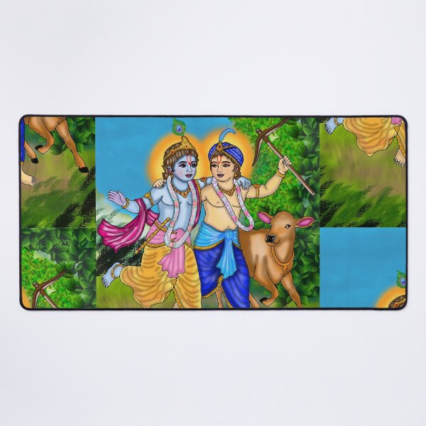 Item preview, Krishna Balram Digital Drawing | Hindu Brothers Spiritual Artwork designed and sold by Harshit_Digital_Arts.