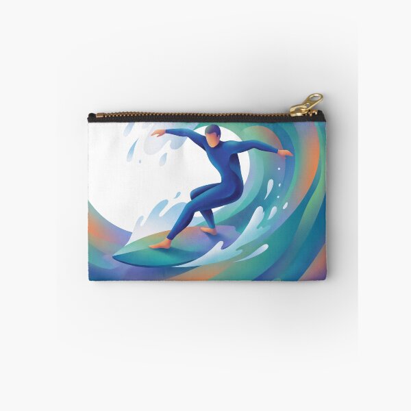 Item preview, Retro Wave Surfer Riding a Barrel designed and sold by gladymar2015.